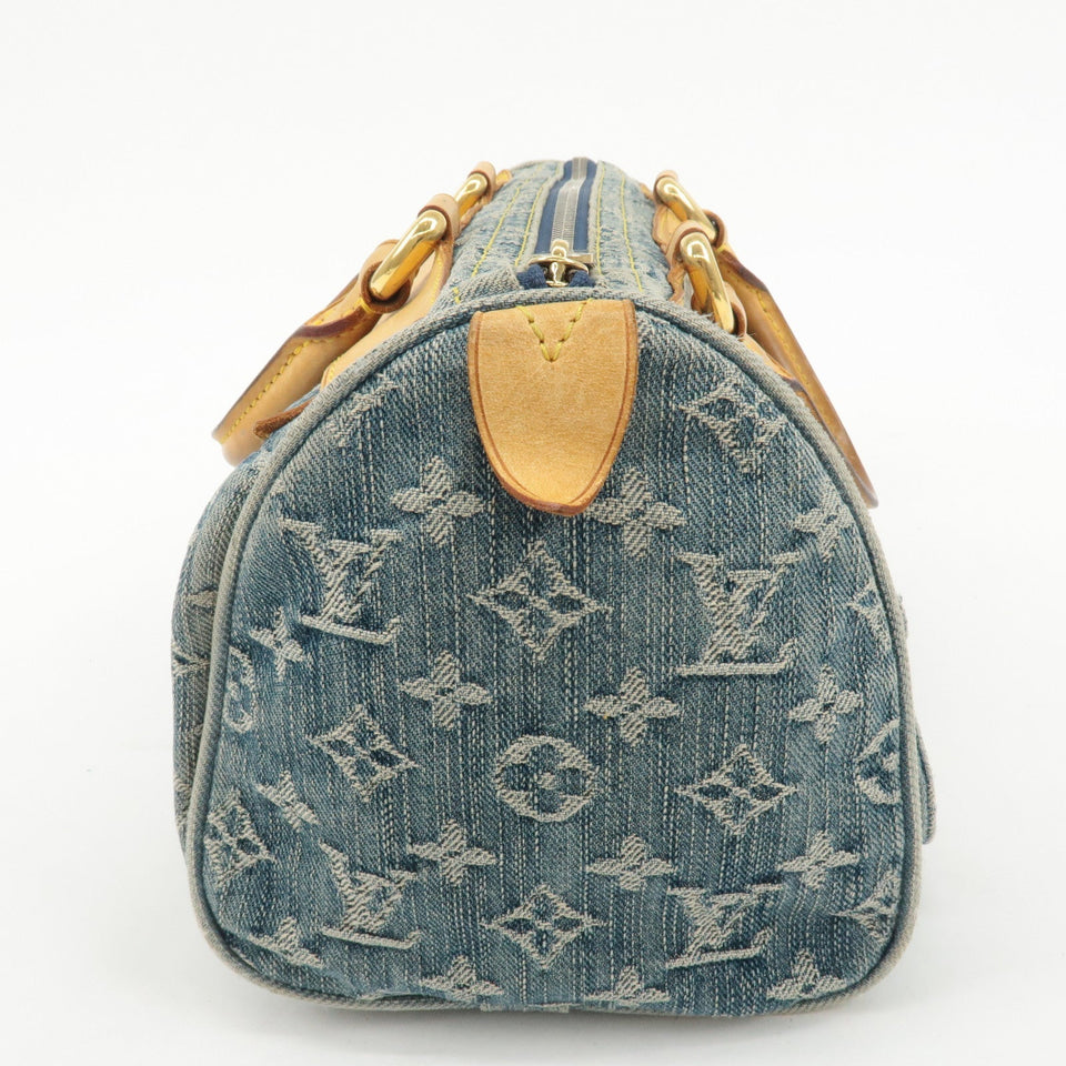 Louis Vuitton Monogram Denim Neo Speedy Boston Bag Blue M95019