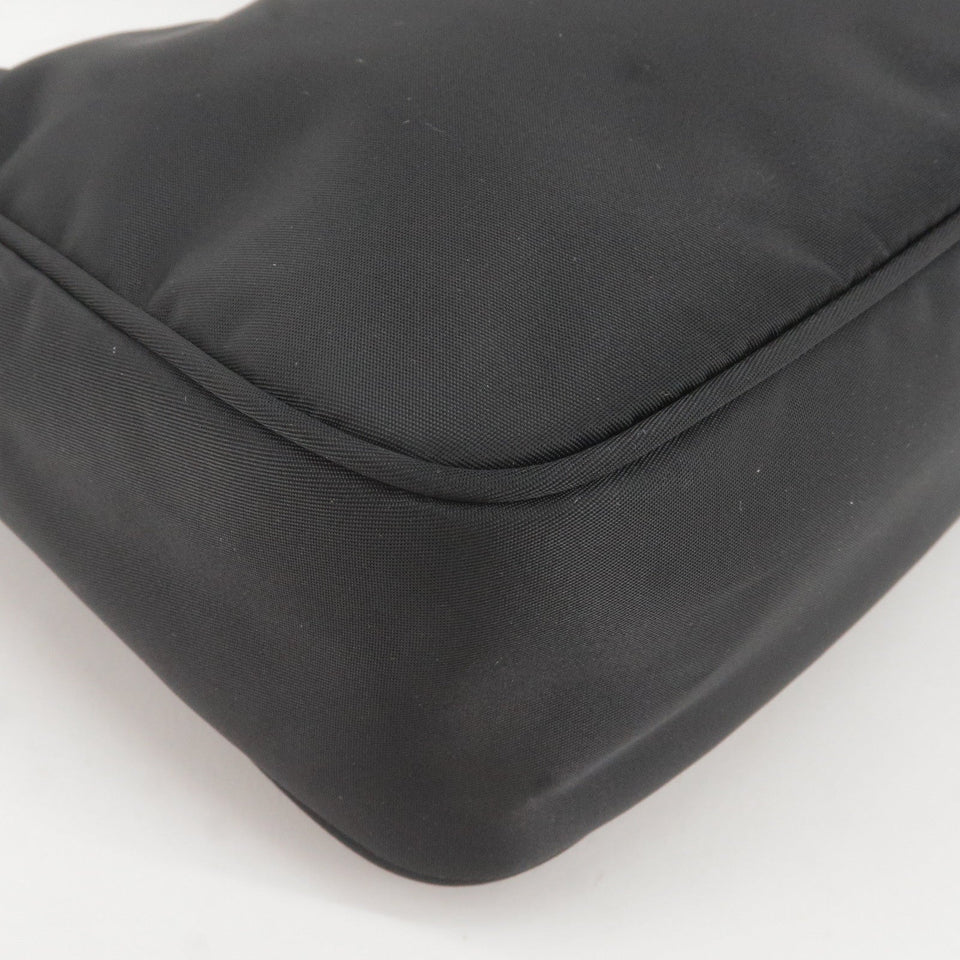 Prada Logo Nylon Hand Bag Pouch Purse NERO Black