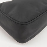 Prada Logo Nylon Hand Bag Pouch Purse NERO Black