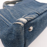 Prada Denim Bijou Canapa Mini Canvas 2Way Hand Bag Blue 1BG439