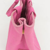 Prada Logo Canapa Mini Canvas Hand Bag Tote Bag Pink