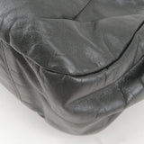 Prada Logo Leather Shoulder Bag With Tassel Black