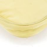 Prada Logo Nylon Leather Chain Shoulder Bag Yellow BR0104