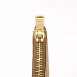 Prada Logo Nylon Leather Clutch Bag Pouch Brown