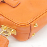 Prada Logo Leather Chain 2Way Bag Shoulder Bag Orenge BL0705