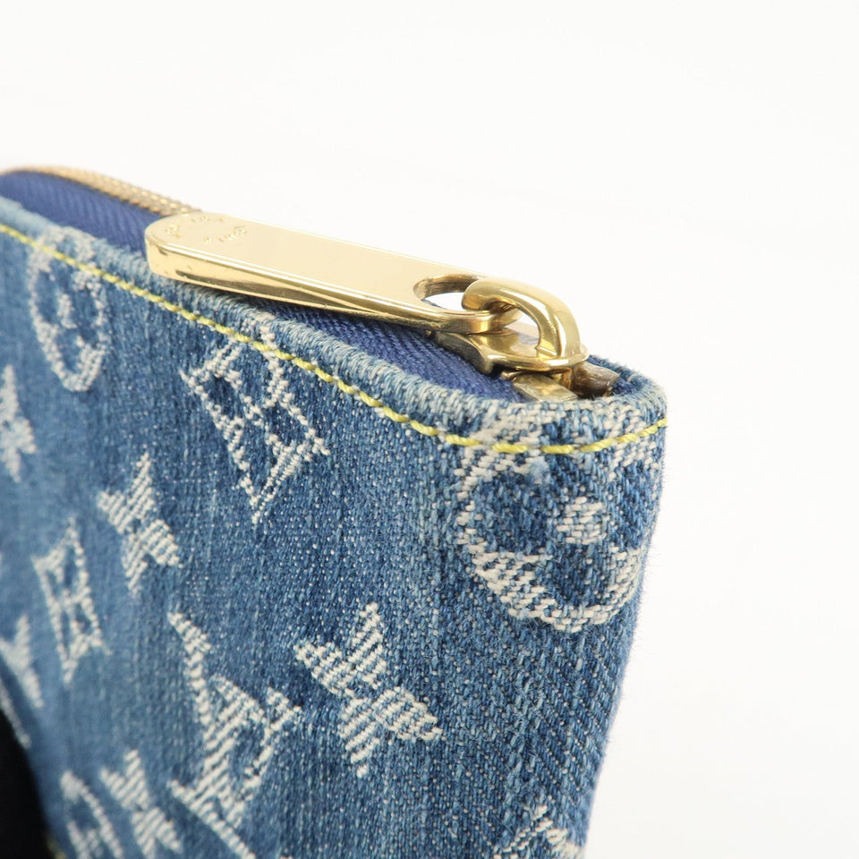 Louis Vuitton Monogram Denim Mini Zippy Wallet M95342 Blue