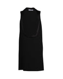 Dior Open Front Dress in Black Wool