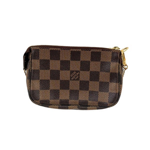 Louis Vuitton Mini Pochette Accessoires  Canvas Clutch Bag