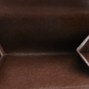 Louis Vuitton Damier Portefolio  Double Fold Wallet Compact Wallet N61654 Brown PVC Leather  Louis Vuitton