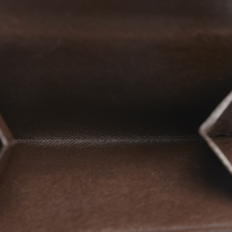 Louis Vuitton Damier Portefolio  Double Fold Wallet Compact Wallet N61654 Brown PVC Leather  Louis Vuitton