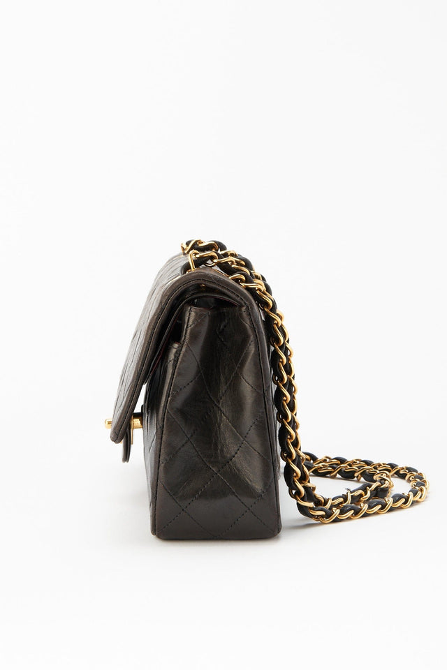 Chanel Classic Double Flap Bag Small - Black Quilted Leather