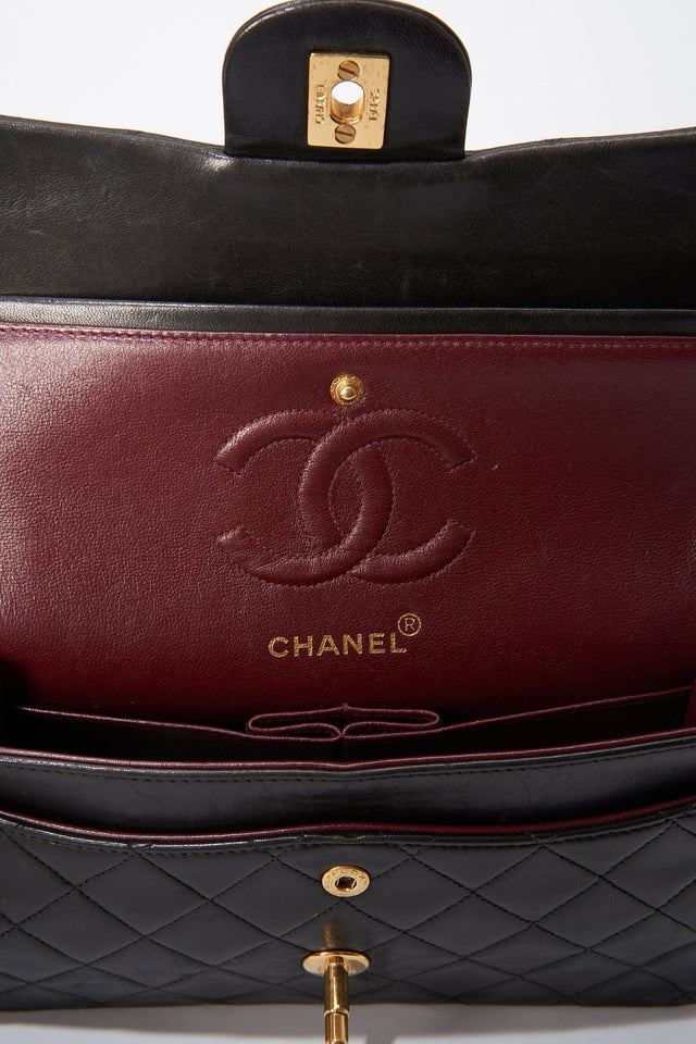 Chanel Classic Double Flap Bag Small - Black Quilted Leather