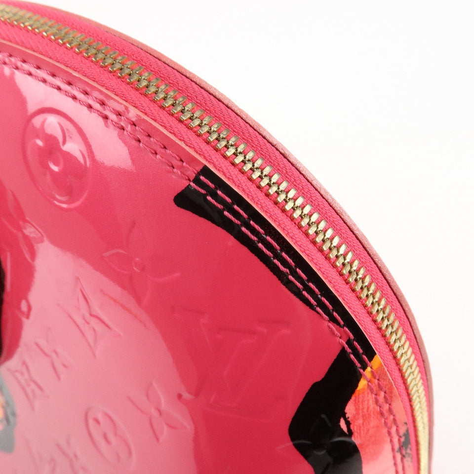Louis Vuitton Monogram Vernis Alma MM Hand Bag Rose M93686