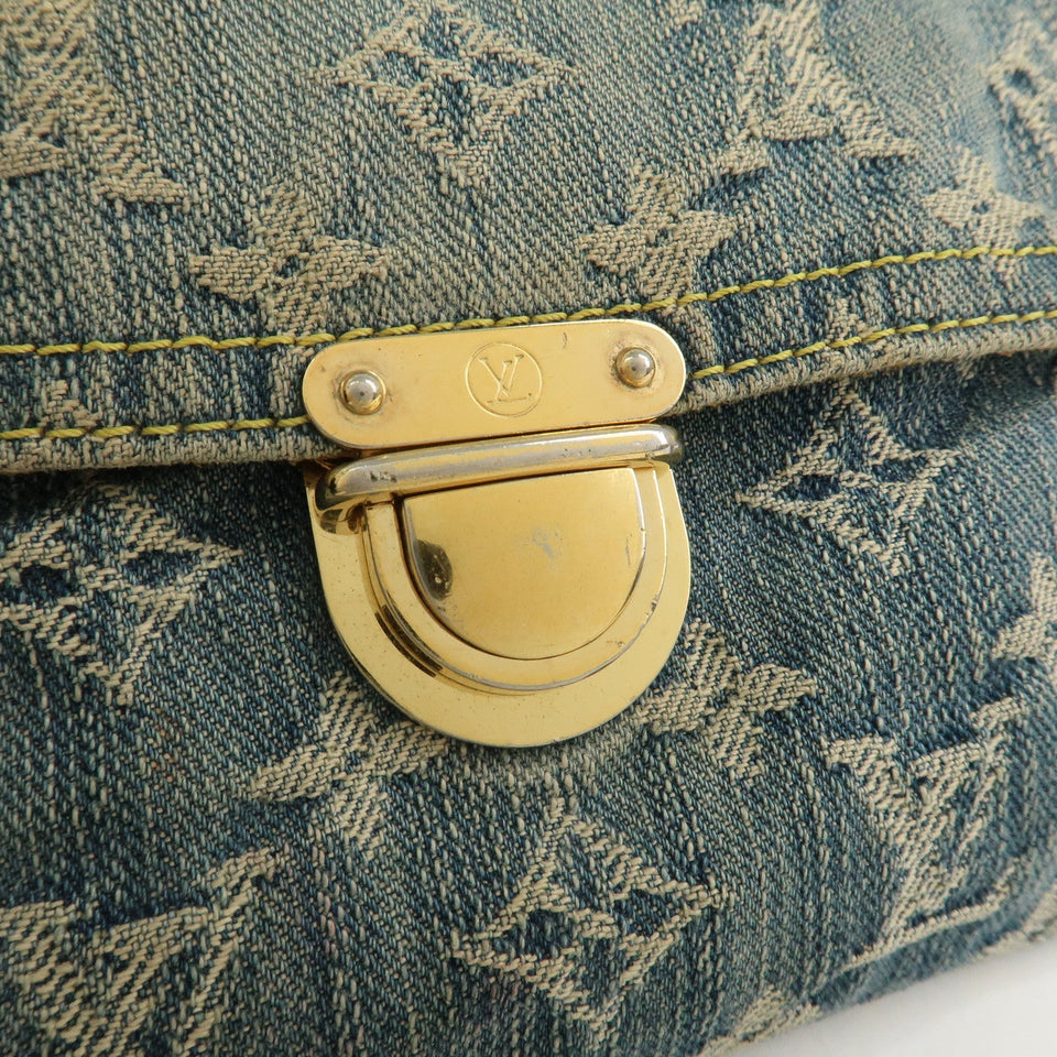Louis Vuitton Monogram Denim Pochette Plat Pouch M95007