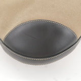 Prada Logo Jacquard Leather Shoulder Bag Beige Black BR3430