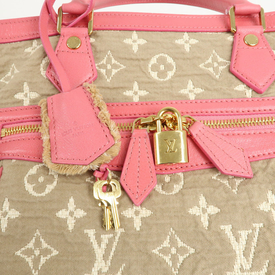 Louis Vuitton Monogram Sabia Cabas Hand Bag MM Rose M93496