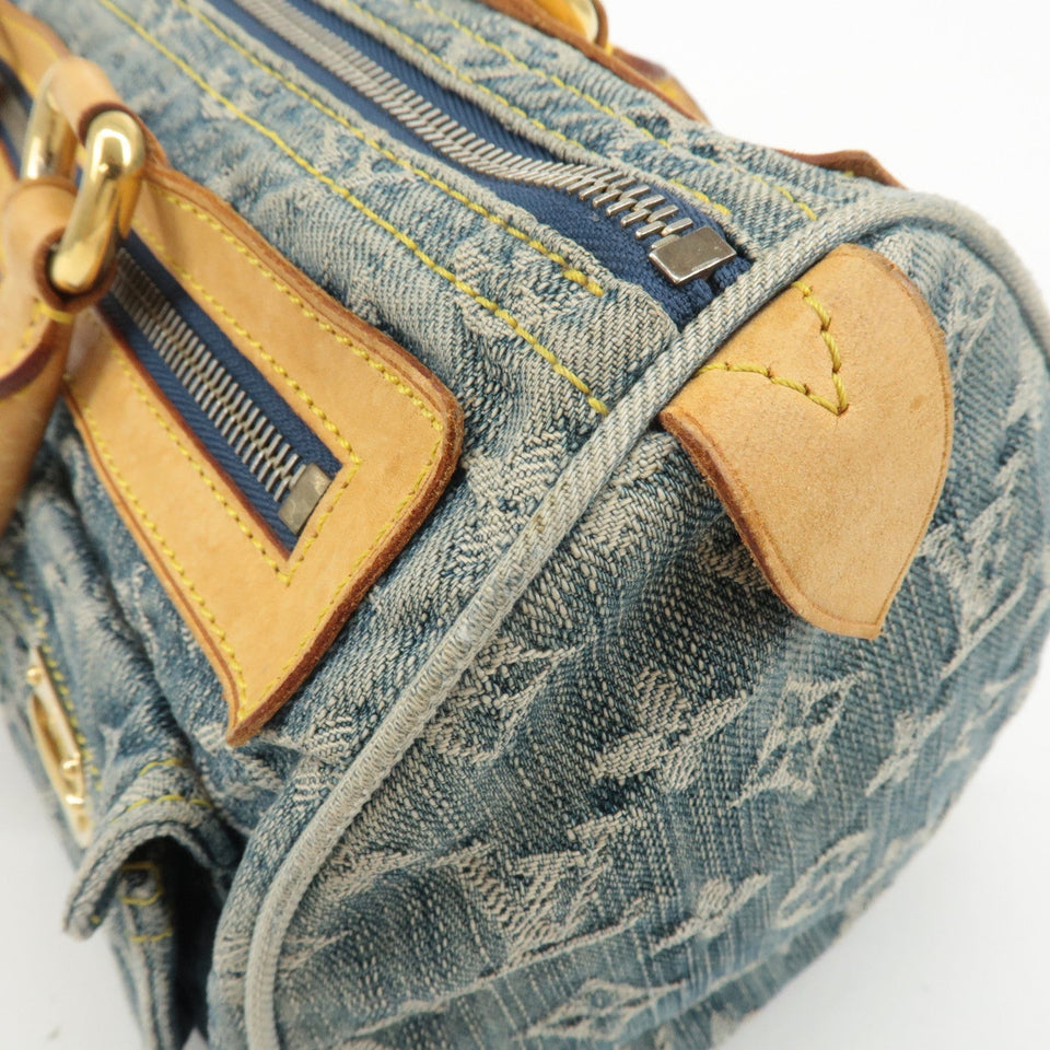 Louis Vuitton Monogram Denim Neo Speedy Boston Bag Blue M95019