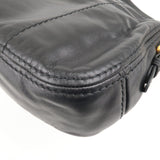 Prada Soft Calf Leather Shoulder Bag Black BR4690