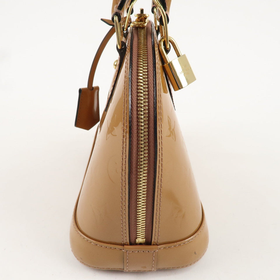 Louis Vuitton Monogram Vernis Alma BB 2Way Bag Rose Velours M91585