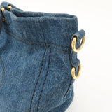 Prada Denim Leather 2Way Bag Hand Shoulder Bag Blue BN2069