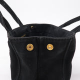 Prada Canapa Mini Canvas Tote Bag Hand Bag Black