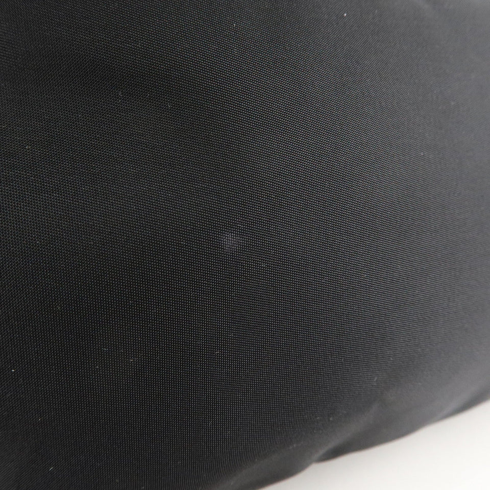 Prada Nylon Leather Shoulder Bag Black