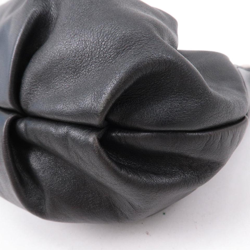 Prada Leather Shoulder Bag Black with Charm