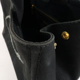 Prada Canapa Canvas Tote Bag Hand Bag Black B1877B