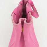 Prada Logo Canapa Mini Canvas Hand Bag Tote Bag Pink