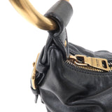 Prada Logo Leather One Shoulder Bag NERO Black