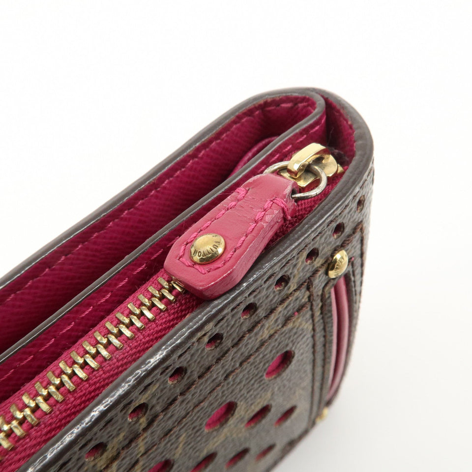 Louis Vuitton Monogram Perfor Compact Zip Wallet Fuchsia M95188
