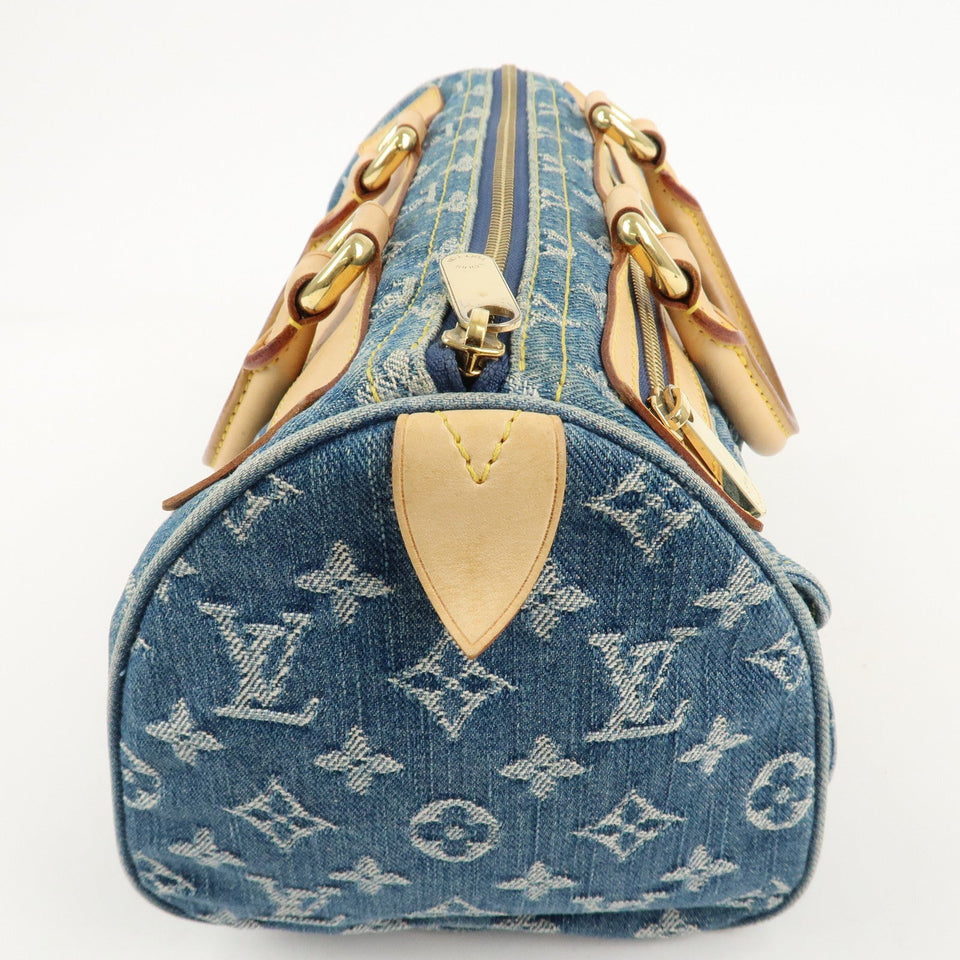 Louis Vuitton Monogram Denim Neo Speedy Boston Bag Blue M95019