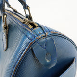 Louis Vuitton Epi Speedy 25 Hand Boston Bag Blue M43015