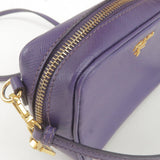 Prada Logo Leather Mini Shoulder Bag 2Way Bag Pouch Purple