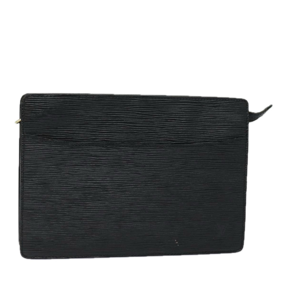 Louis Vuitton Epi Pochette Homme Clutch Bag Black Noir
