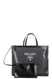 PRADA Tote Sequined Mesh Black
