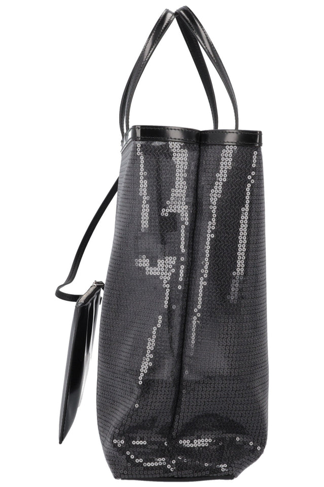 PRADA Tote Sequined Mesh Black