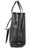 PRADA Tote Sequined Mesh Black