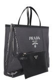PRADA Tote Sequined Mesh Black