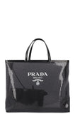 PRADA Tote Sequined Mesh Black