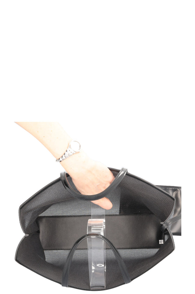 PRADA Tote Sequined Mesh Black