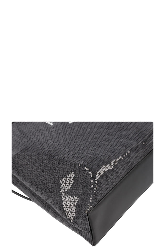 PRADA Tote Sequined Mesh Black