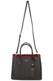 PRADA Small Double Prada Bag Saffiano Black