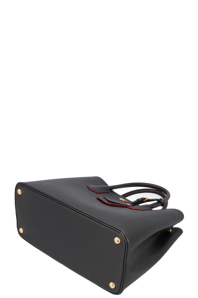 PRADA Small Double Prada Bag Saffiano Black