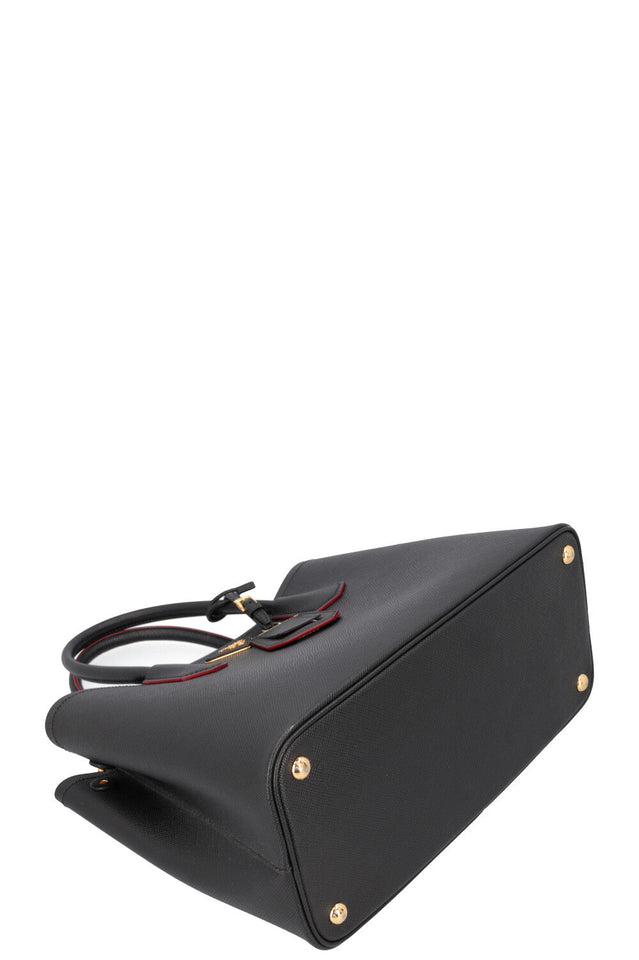 PRADA Small Double Prada Bag Saffiano Black