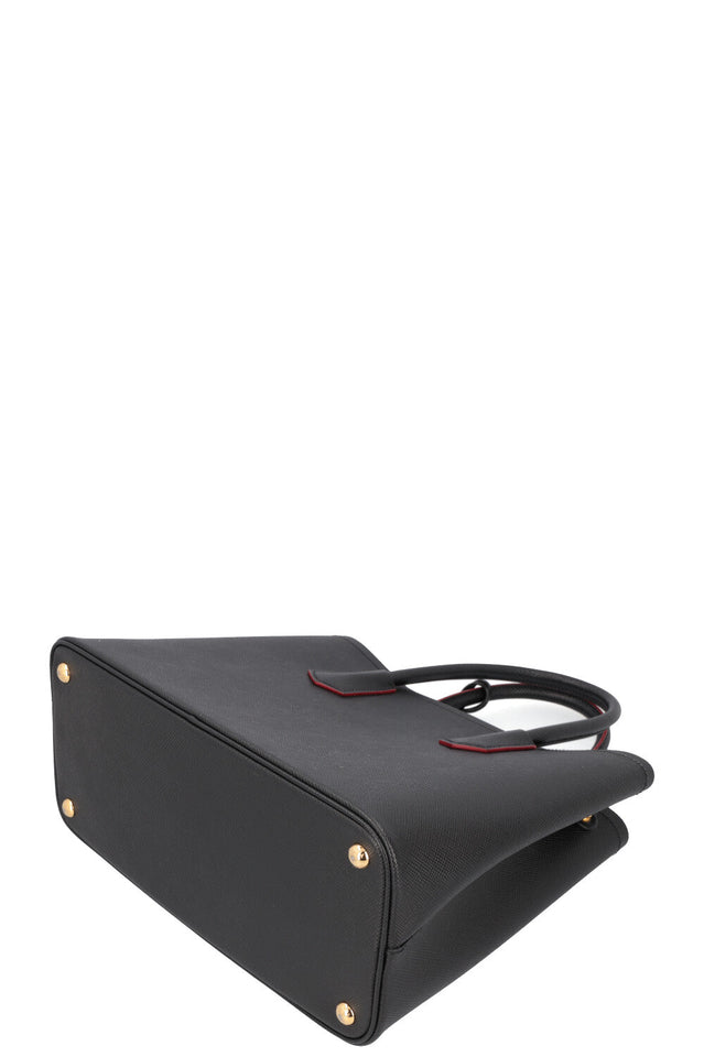 PRADA Small Double Prada Bag Saffiano Black
