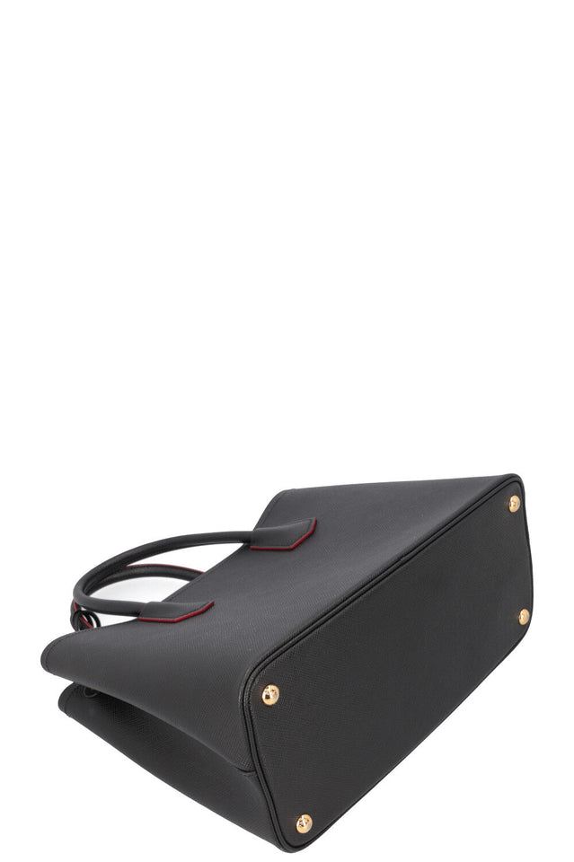 PRADA Small Double Prada Bag Saffiano Black