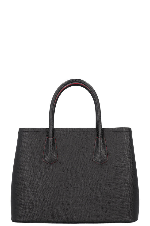 PRADA Small Double Prada Bag Saffiano Black