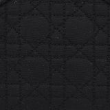 Dior Black Cannage Fabric Zip Around Coin Purse