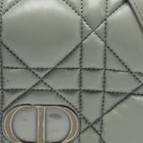 Dior Stone Grey Macrocannage Leather Mini Caro Bag